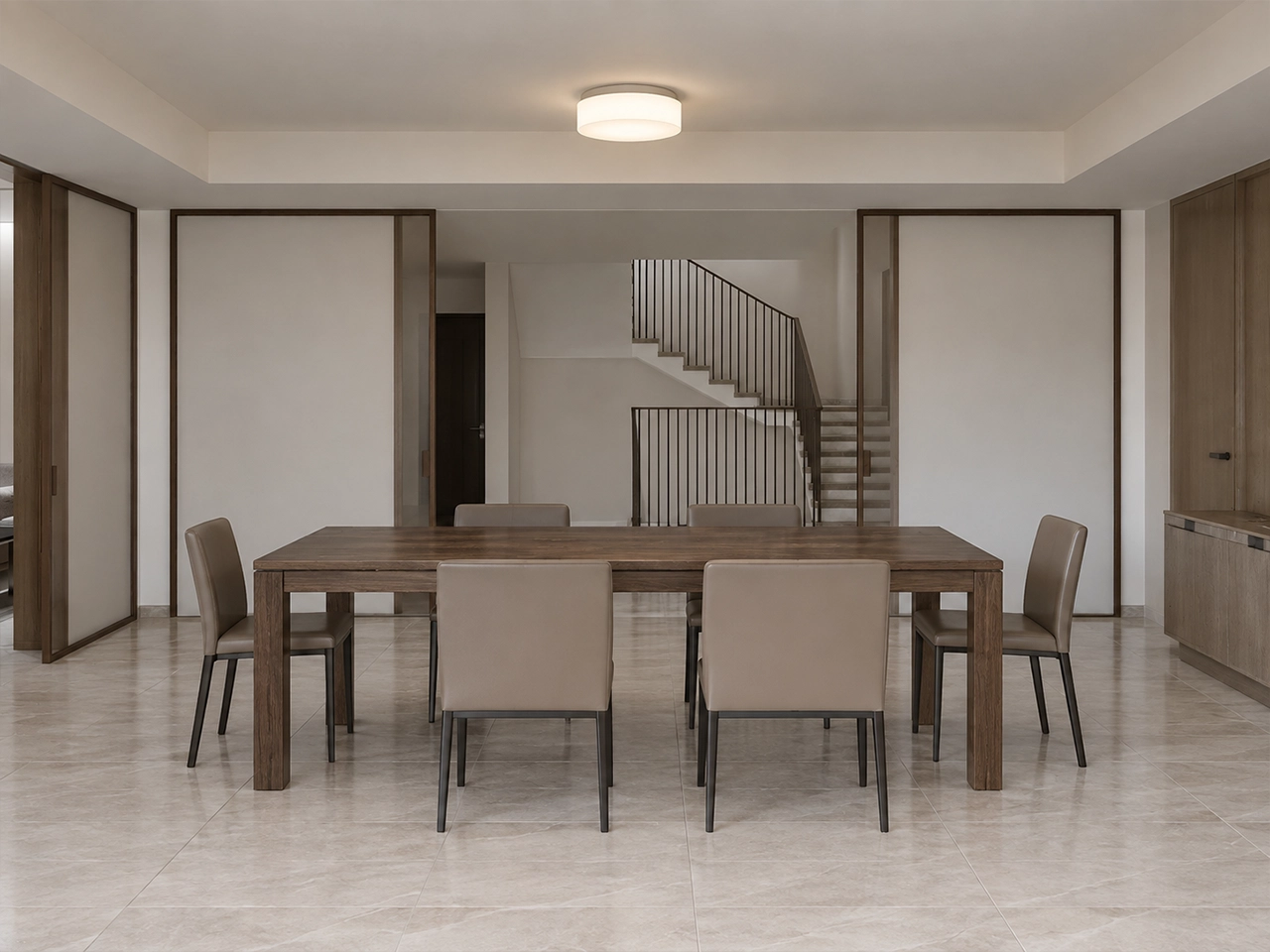 Villa dining room before renovation in Dubai